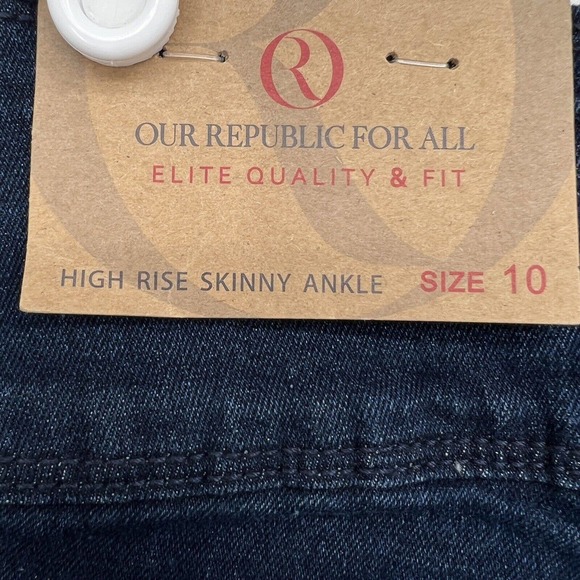 ROCK & REPUBLIC Women High Rise Skinny Ankle Stretch Blue Jeans Size 10 (29x26) - Picture 11 of 13